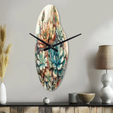 Green Red Cactus Scenery II - Asymmetric Metal Wall Clock