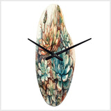 Green Red Cactus Scenery II - Asymmetric Metal Wall Clock