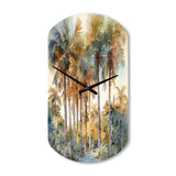 Green Palm Tree Paradise III - Asymmetric Metal Wall Clock