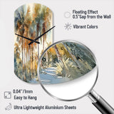 Green Palm Tree Paradise III - Asymmetric Metal Wall Clock