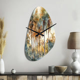 Green Palm Tree Paradise III - Asymmetric Metal Wall Clock