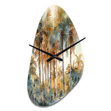 Green Palm Tree Paradise III - Asymmetric Metal Wall Clock