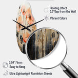 Peach Blossoming Abstractions I - Asymmetric Metal Wall Clock