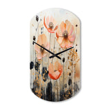 Peach Blossoming Abstractions I - Asymmetric Metal Wall Clock