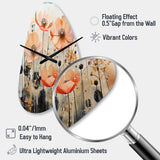 Peach Blossoming Abstractions I - Asymmetric Metal Wall Clock