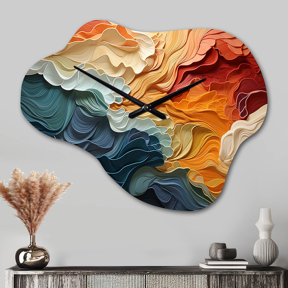 Biomorphism Organic Forms V - Asymmetric Metal Wall Clock