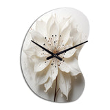 Blossoming Beauty In Minimalism Beauty I - Asymmetric Metal Wall Clock