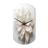 Blossoming Beauty In Minimalism Beauty I - Asymmetric Metal Wall Clock