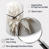 Blossoming Beauty In Minimalism Beauty I - Asymmetric Metal Wall Clock