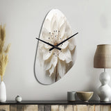 Blossoming Beauty In Minimalism Beauty I - Asymmetric Metal Wall Clock