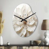 Blossoming Beauty In Minimalism Beauty I - Asymmetric Metal Wall Clock