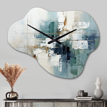 Subtle Serenity I - Asymmetric Metal Wall Clock