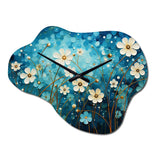 Turquoise Tranquility VIII - Asymmetric Metal Wall Clock