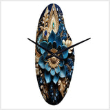 Hinduism Art Sacred Om - Asymmetric Metal Wall Clock