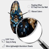 Hinduism Art Sacred Om - Asymmetric Metal Wall Clock