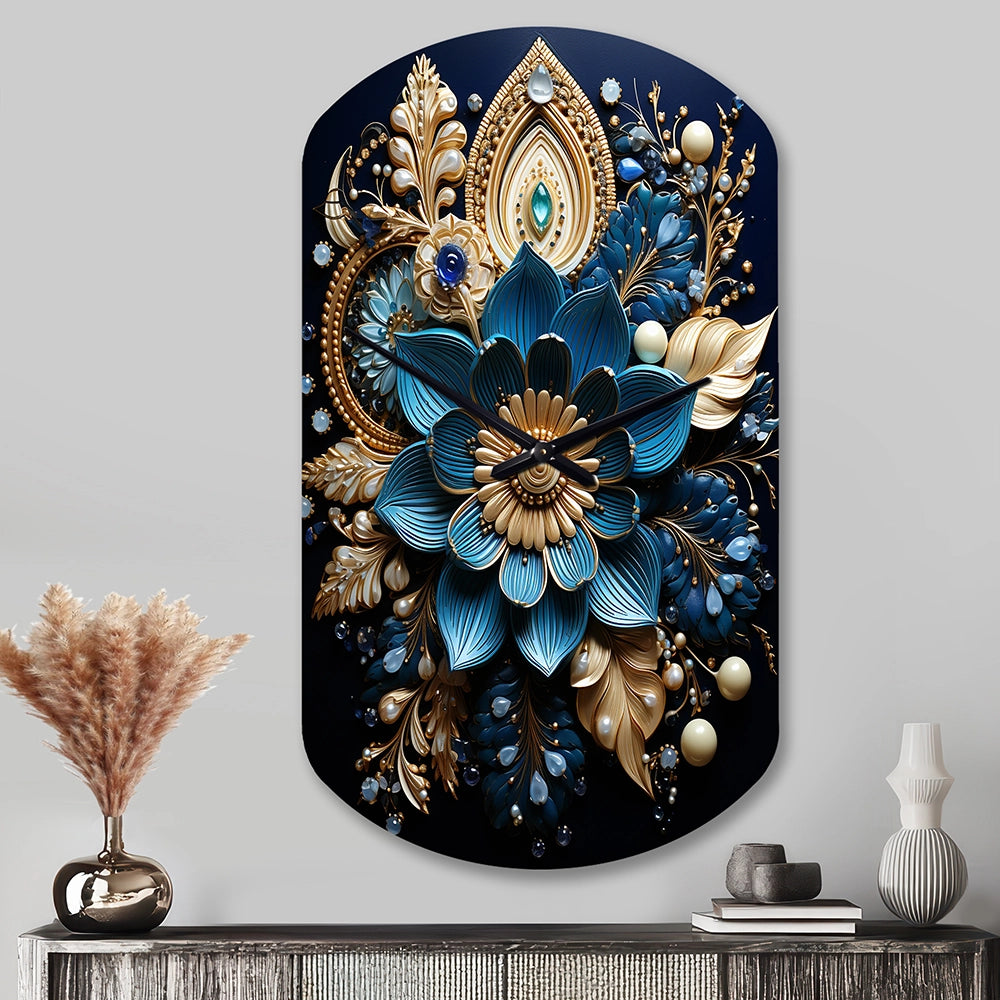 Hinduism Art Sacred Om - Asymmetric Metal Wall Clock