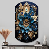 Hinduism Art Sacred Om - Asymmetric Metal Wall Clock