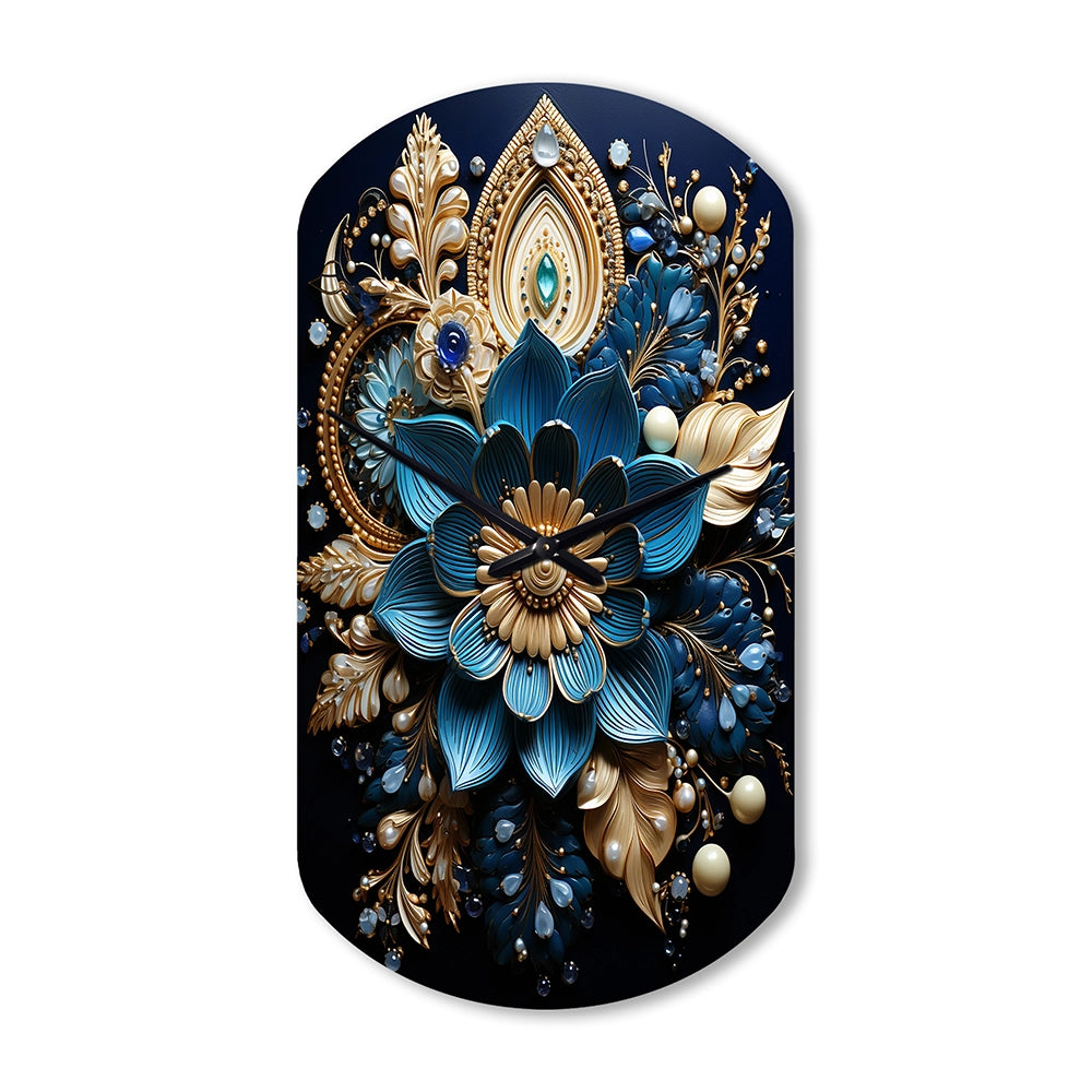 Hinduism Art Sacred Om - Asymmetric Metal Wall Clock