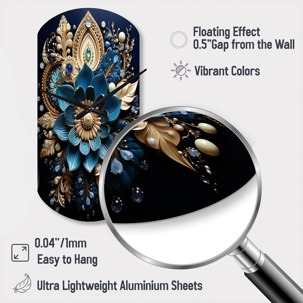 Hinduism Art Sacred Om - Asymmetric Metal Wall Clock