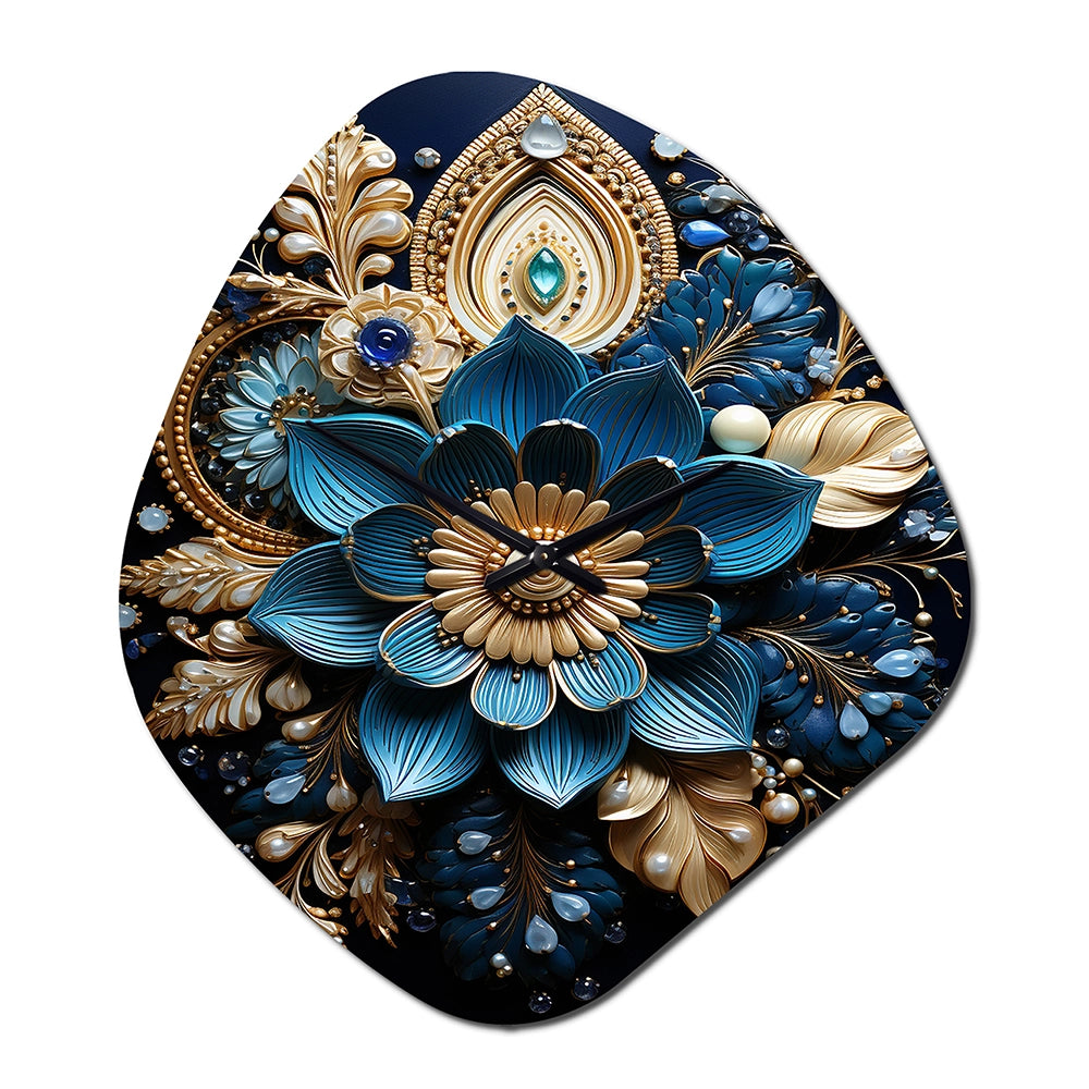 Hinduism Art Sacred Om - Asymmetric Metal Wall Clock