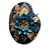 Hinduism Art Sacred Om - Asymmetric Metal Wall Clock