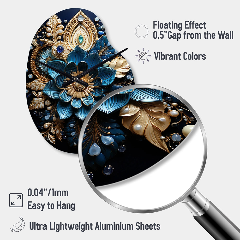 Hinduism Art Sacred Om - Asymmetric Metal Wall Clock