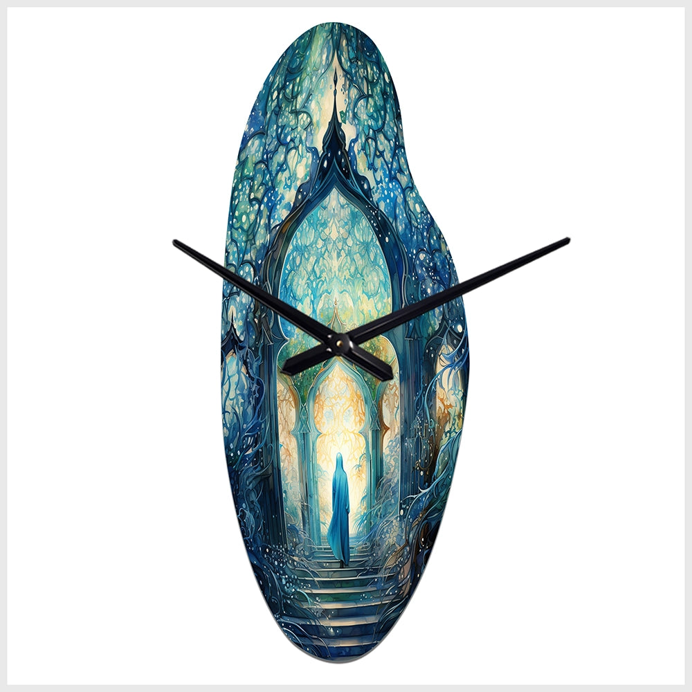 Islam Art The Spiritual - Asymmetric Metal Wall Clock