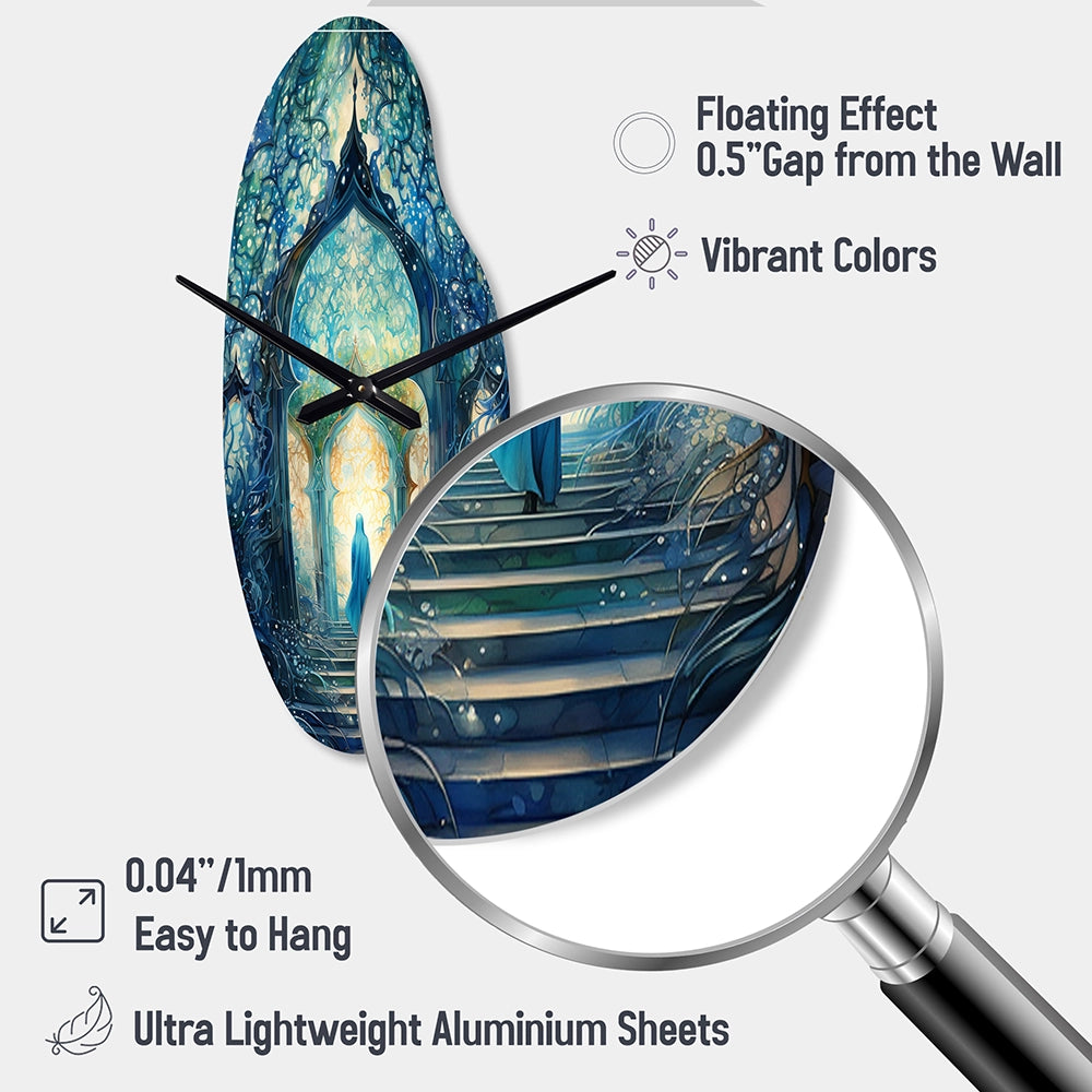 Islam Art The Spiritual - Asymmetric Metal Wall Clock