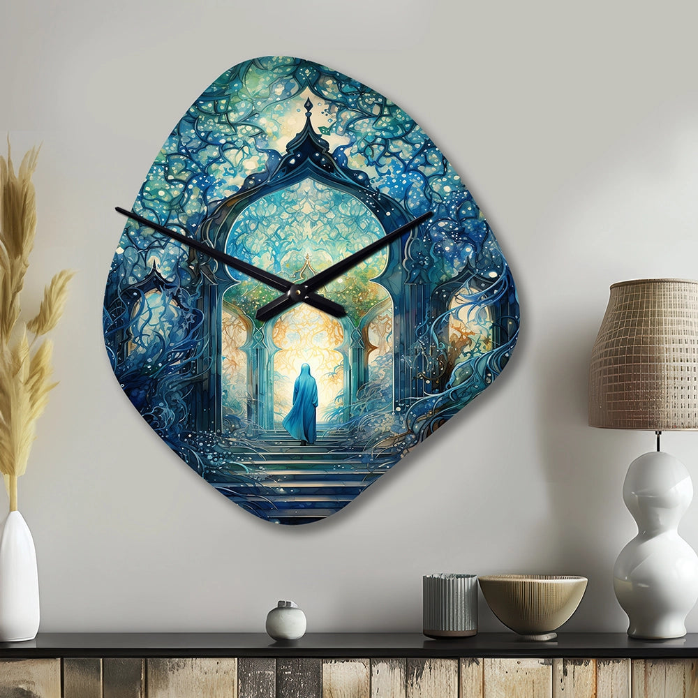 Islam Art The Spiritual - Asymmetric Metal Wall Clock