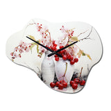 Cherry Simplicity - Asymmetric Metal Wall Clock