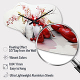 Cherry Simplicity - Asymmetric Metal Wall Clock