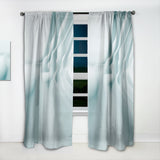 3D Light Blue Abstract Architecture' Modern & Contemporary Curtain 1 Panel Sheer
