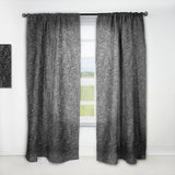 3D leaves in Shades of Black' Modern & Contemporary Curtain 1 Panel Sheer