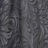 3D leaves in Shades of Black' Modern & Contemporary Curtain 1 Panel Blackout