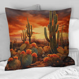 Copper Cactus In Nevada - Cactus Throw Pillow