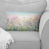 Wild Flowers Meadows - Flower Field Throw Pillow