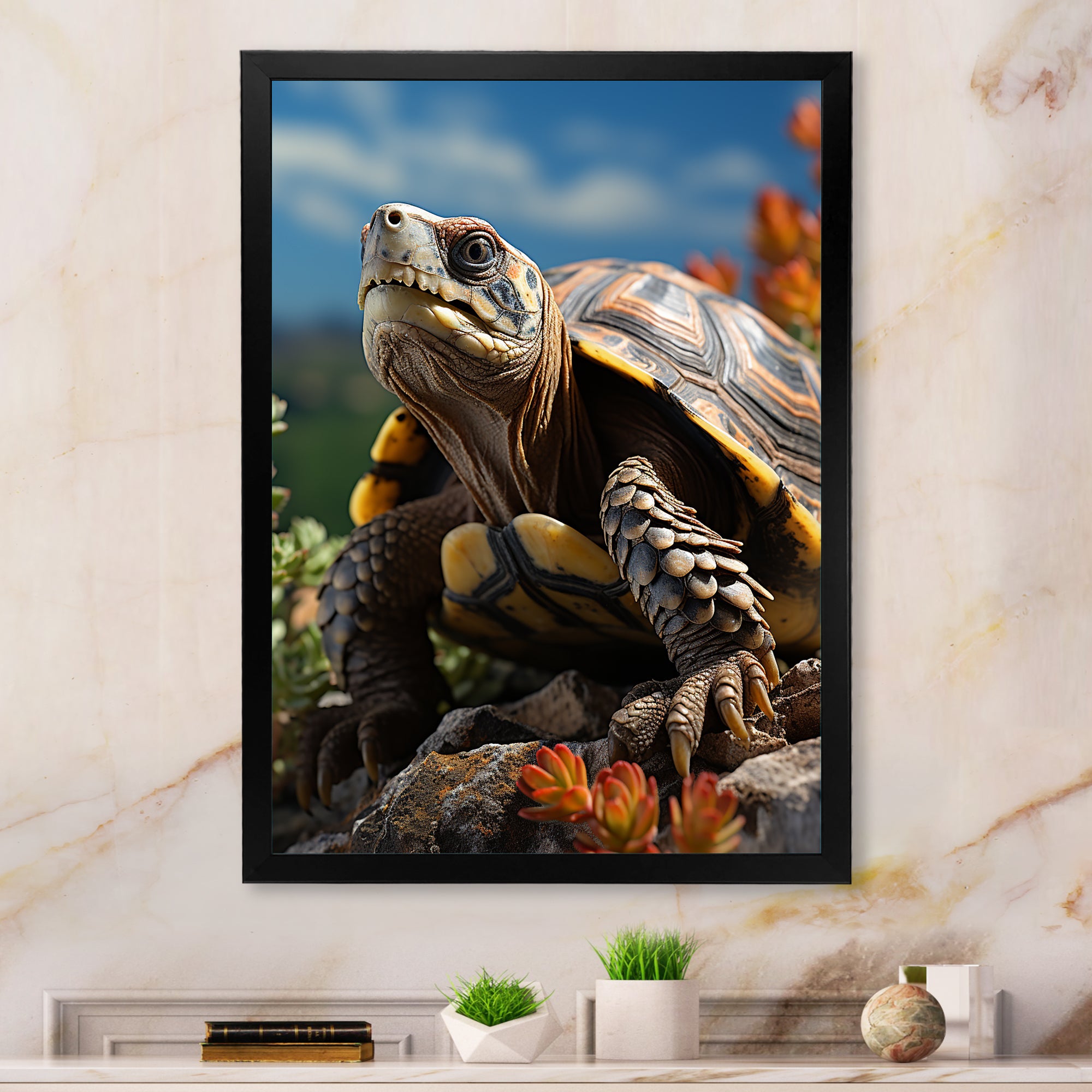 Turtles Journey Portrait - Turtle Wall Art Prints