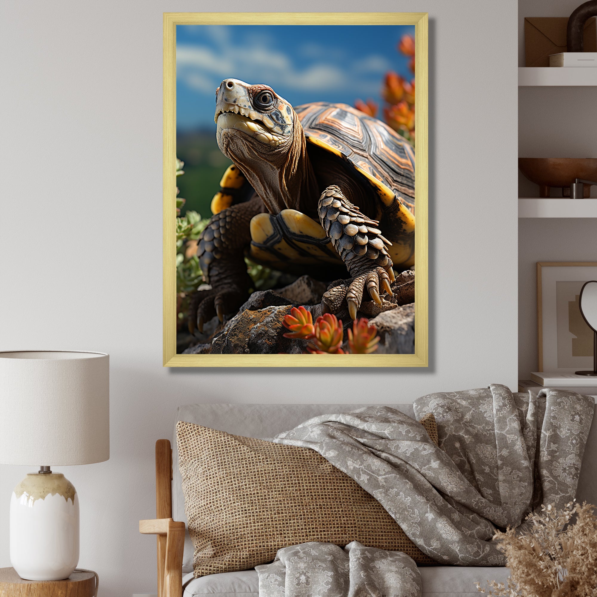 Turtles Journey Portrait - Turtle Wall Art Prints