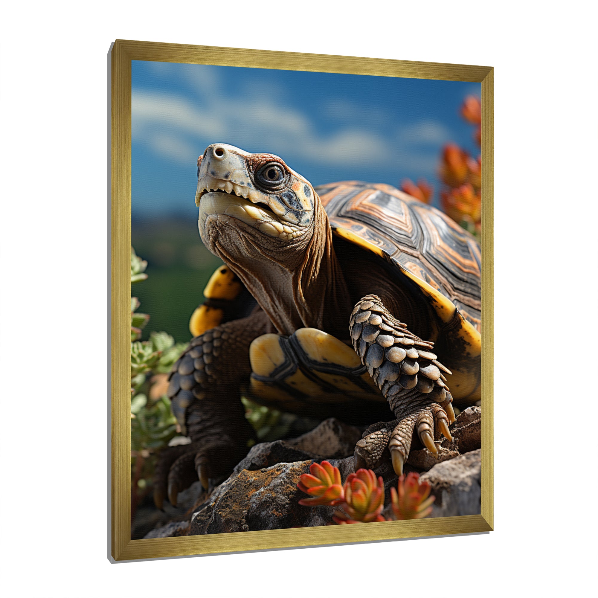 Turtles Journey Portrait - Turtle Wall Art Prints