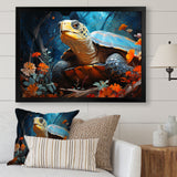 Turtles Journey Floral Collage - Turtle Wall Art Prints