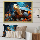 Turtles Journey Floral Collage - Turtle Wall Art Prints