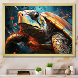 Turtle Journey Geometric - Brown Turtle Wall Art