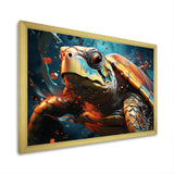 Turtle Journey Geometric - Brown Turtle Wall Art