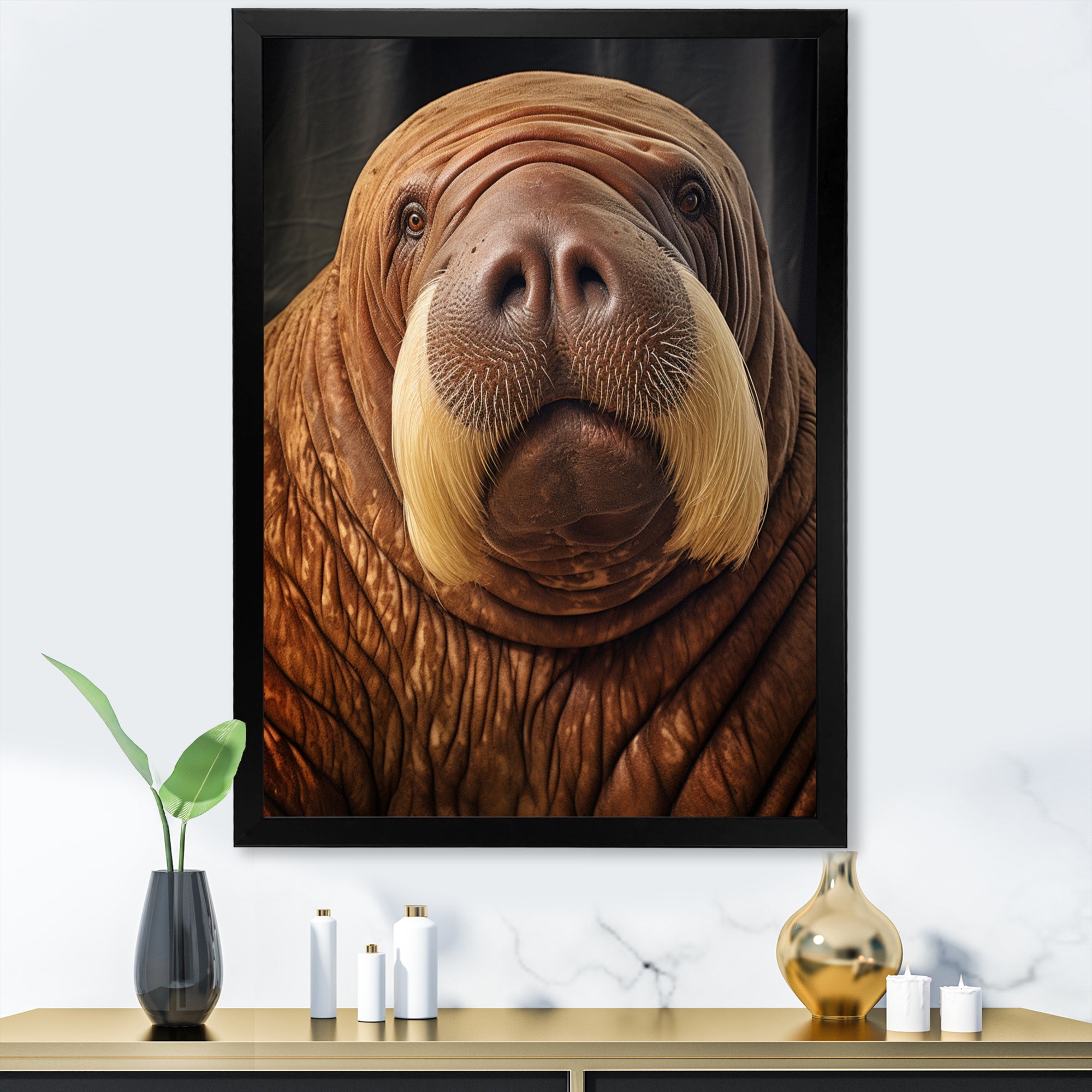 Walrus Ancient Wisdom - Walrus Large Canvas Wall Art