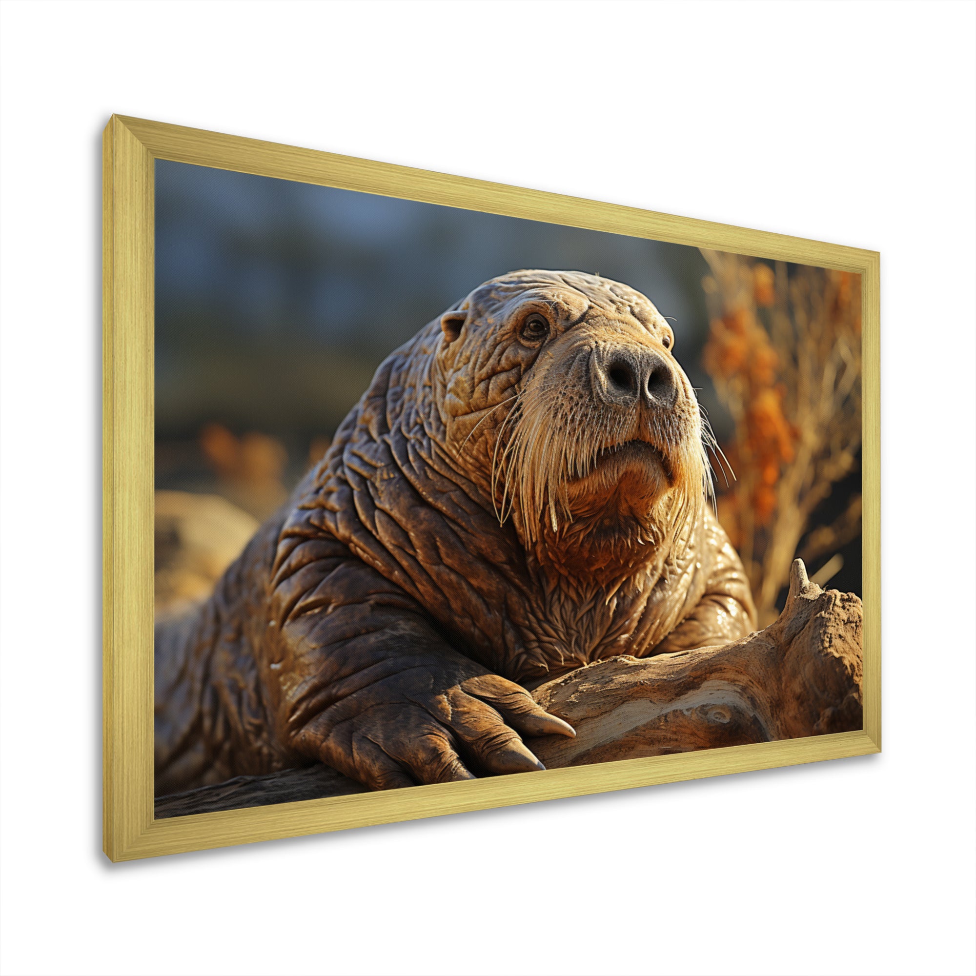 Walrus Golden Tusks - Walrus Wall Decor
