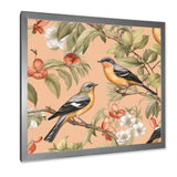 Green Yellow Birds On Trees - Bird Bedroom Wall Art