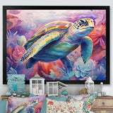 Graceful Turtle - Turtle Living Room Wall Art