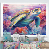 Graceful Turtle - Turtle Living Room Wall Art