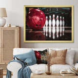 Red Strike Bowling - Bowling Canvas Wall Art