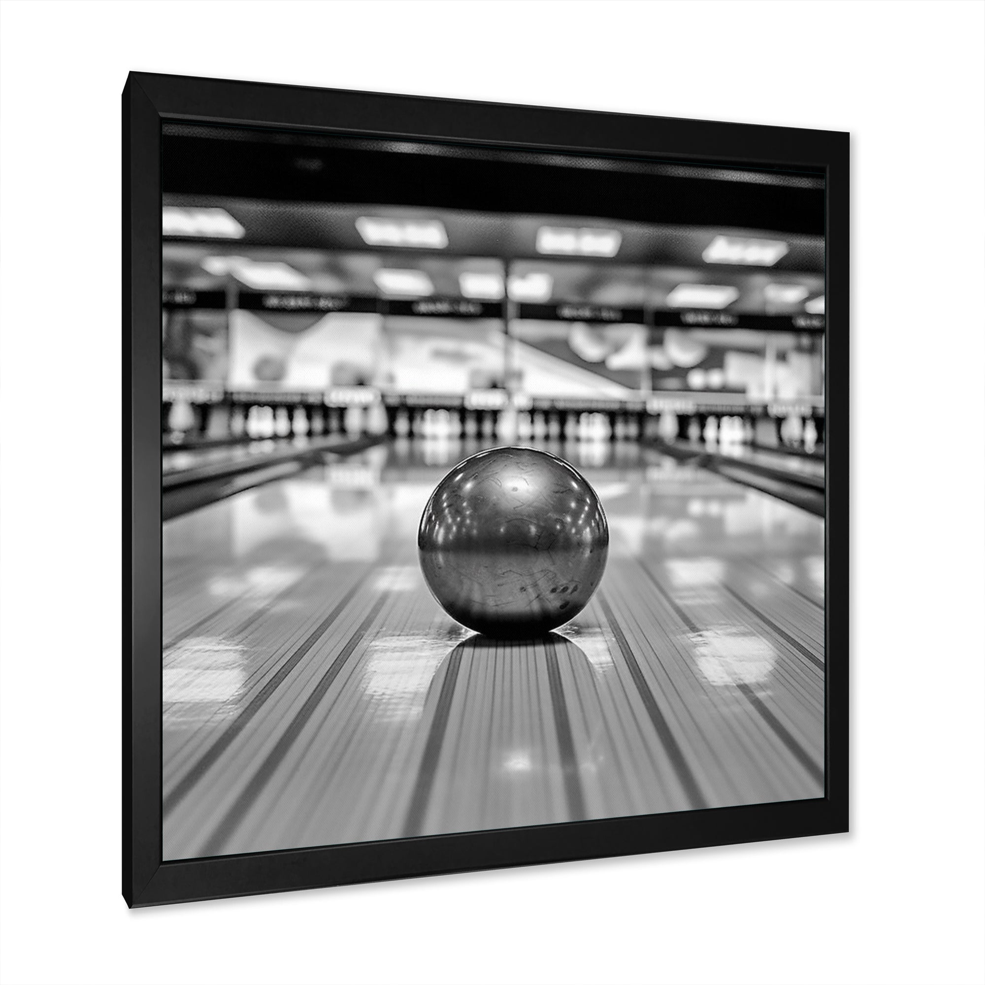 Black And White Bowling Photo - Bowling Canvas Wall Art
